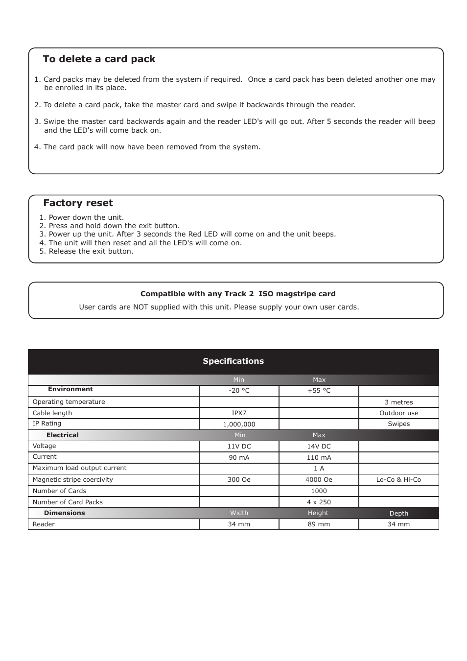 Paxton OEM Magstripe 1000 compact system User Manual | Page 4 / 4