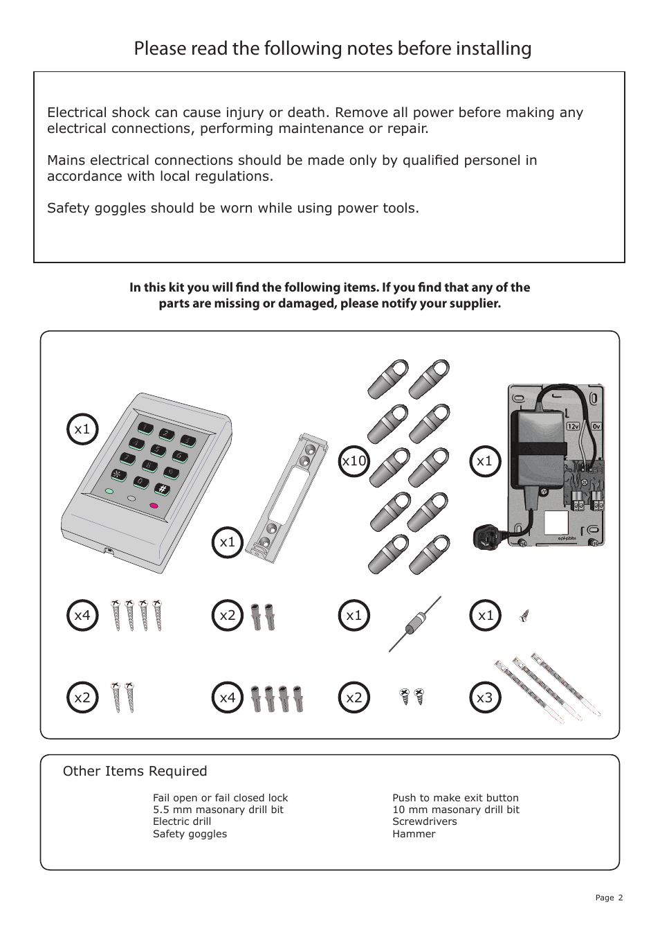 Paxton OEM Reader keypad kit User Manual | Page 2 / 9