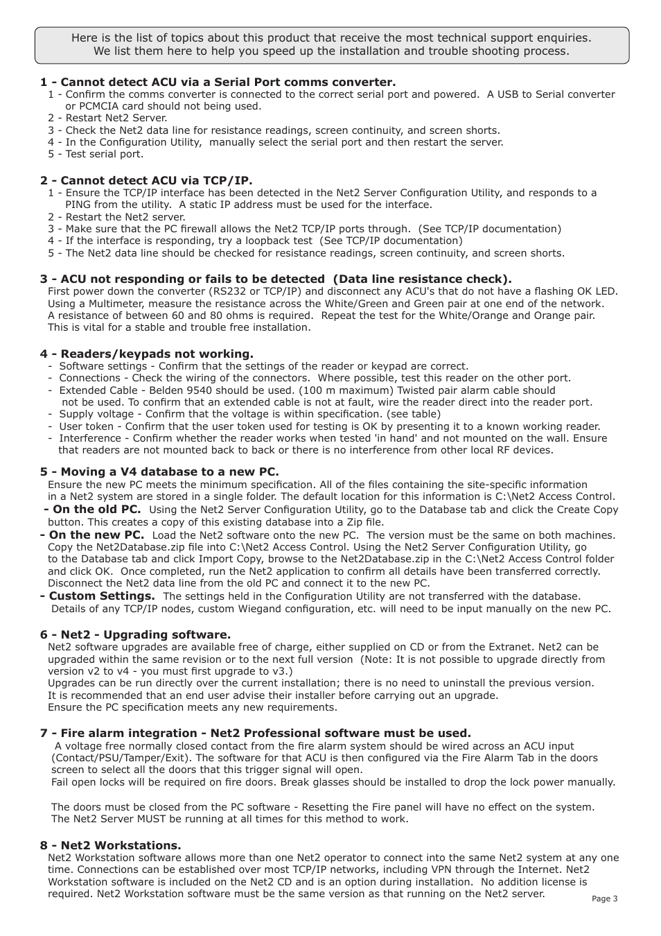 Paxton Net2 classic quickstart guide User Manual | Page 3 / 4