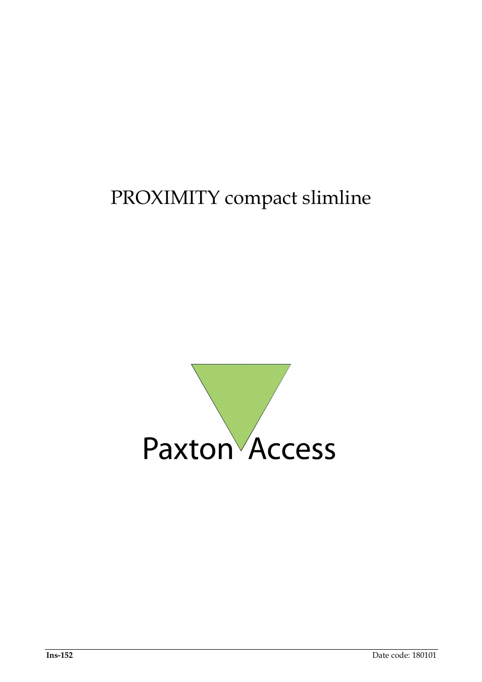 Paxton PROXIMITY compact slimline User Manual | 14 pages