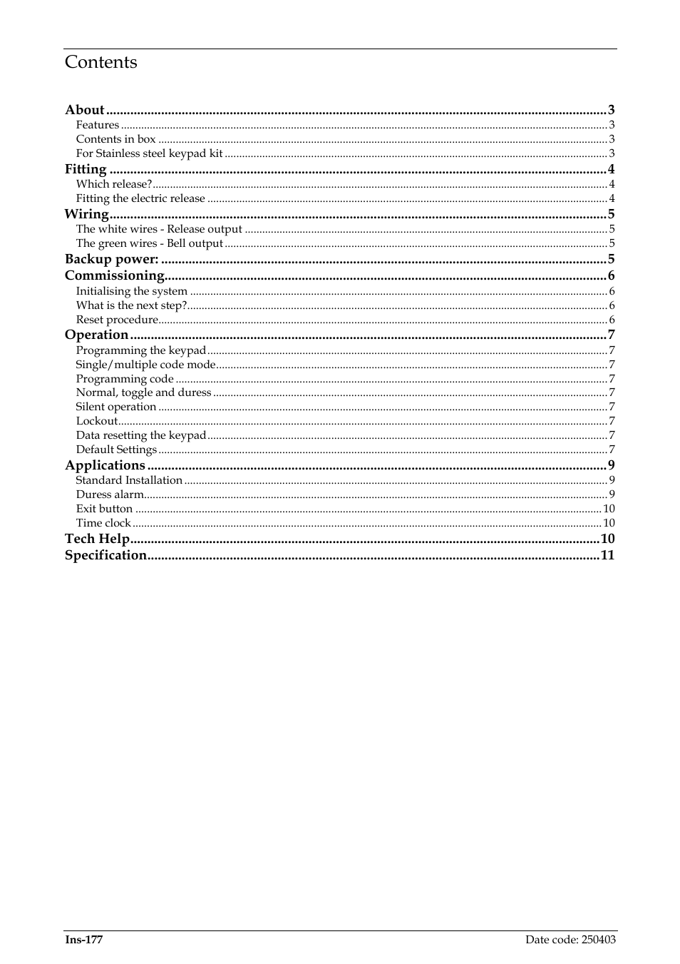 Paxton TOUCHLOCK compact stainless steel User Manual | Page 2 / 11