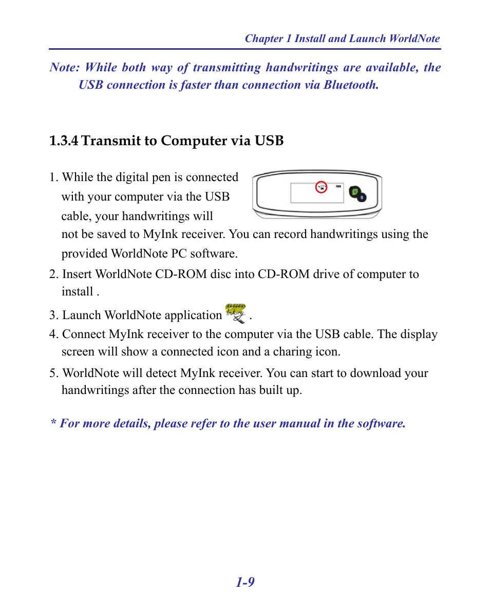 4 transmit to computer via usb -9 | Penpower MyInk (iOS/Win) User Manual | Page 18 / 90