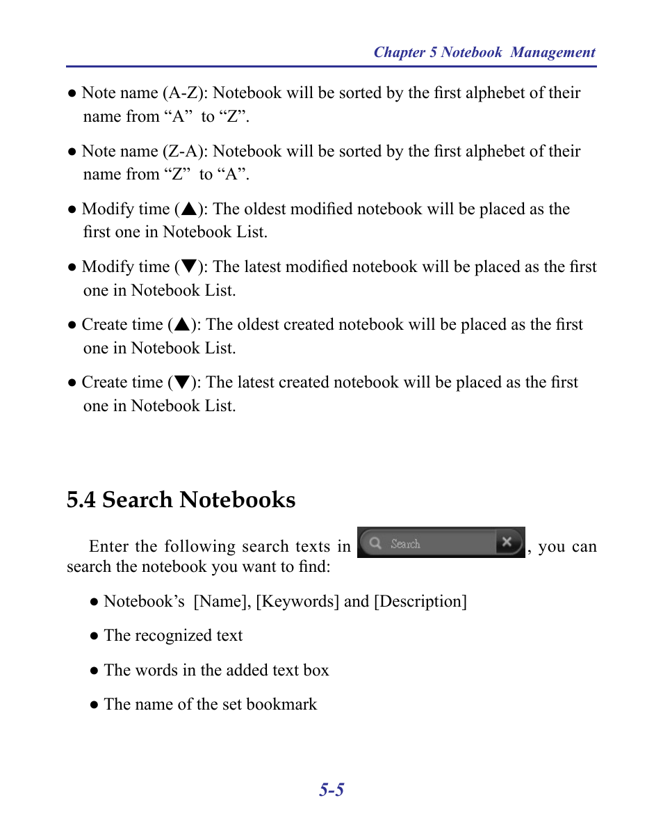 4 search notebooks -5 | Penpower MyInk (iOS/Win) User Manual | Page 53 / 90