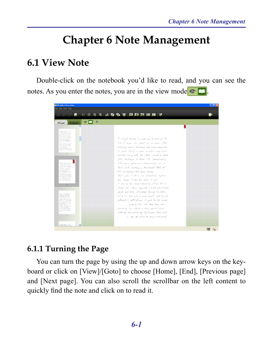Chapter 6 note management -1, 1 view note -1 | Penpower MyInk (iOS/Win) User Manual | Page 55 / 90