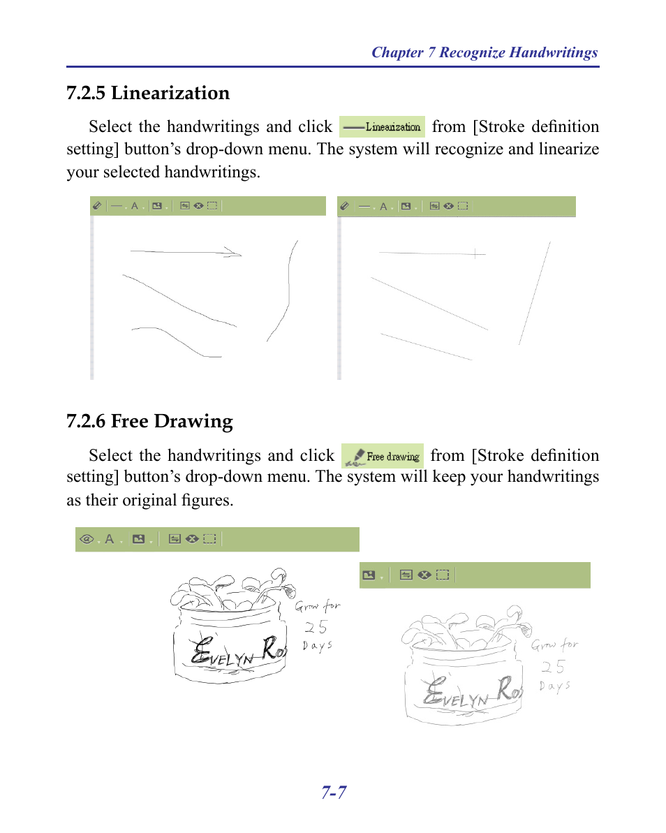 5 linearization -7 7.2.6 free drawing -7 | Penpower MyInk (iOS/Win) User Manual | Page 66 / 90