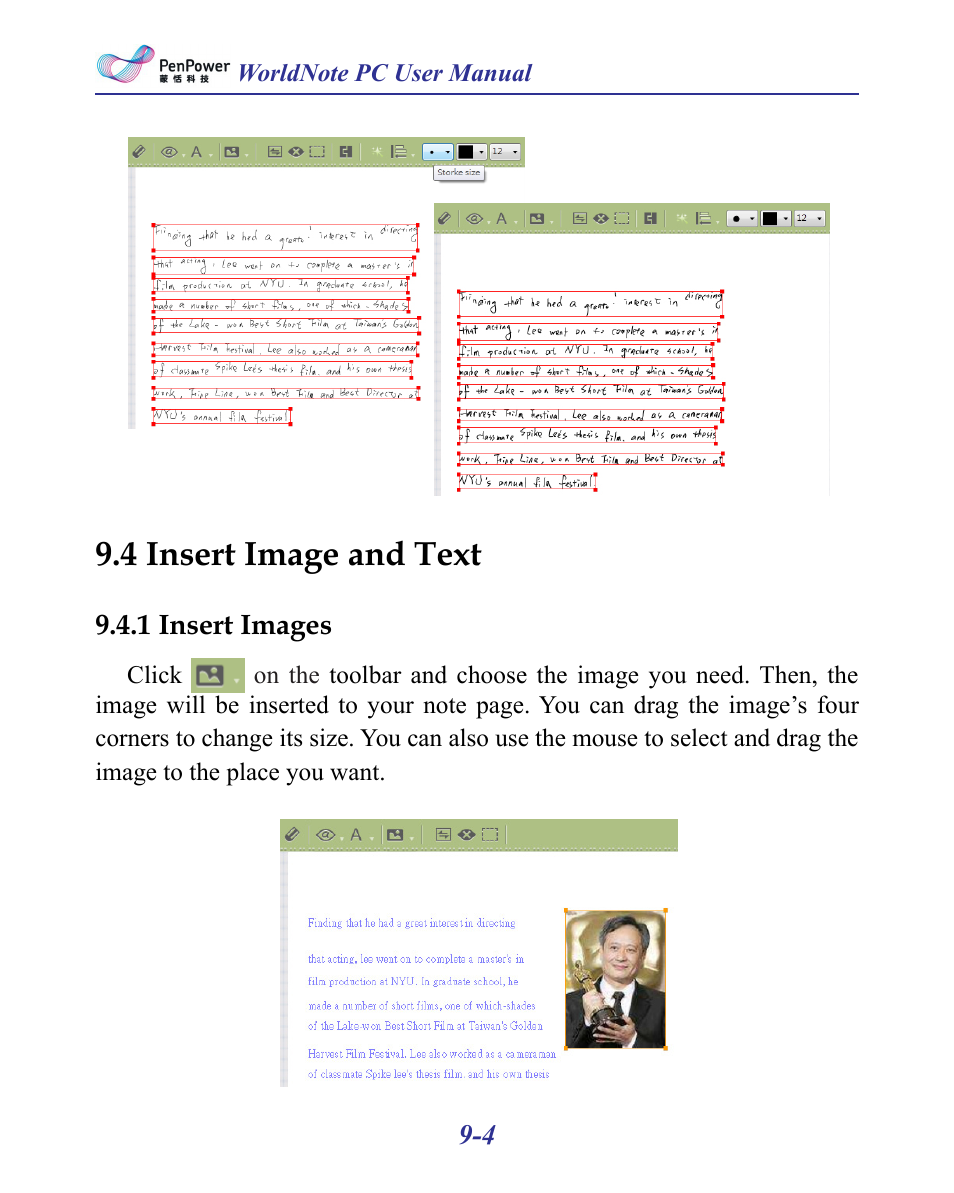 4 insert image and text -4, 1 insert images -4, 4 insert image and text | Penpower MyInk (iOS/Win) User Manual | Page 82 / 90