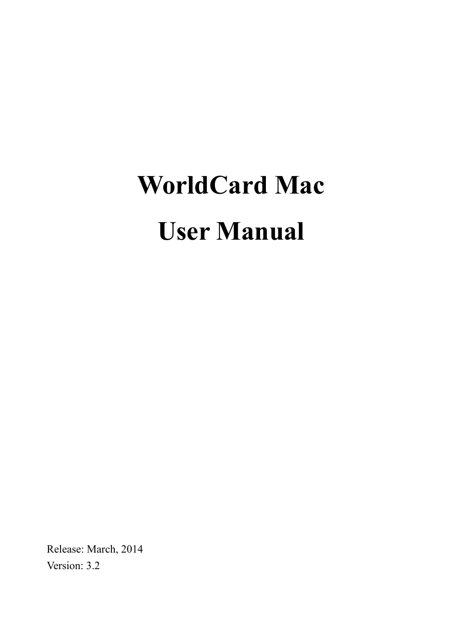 Penpower WorldCard plus (Mac) v.3.2 User Manual | 33 pages