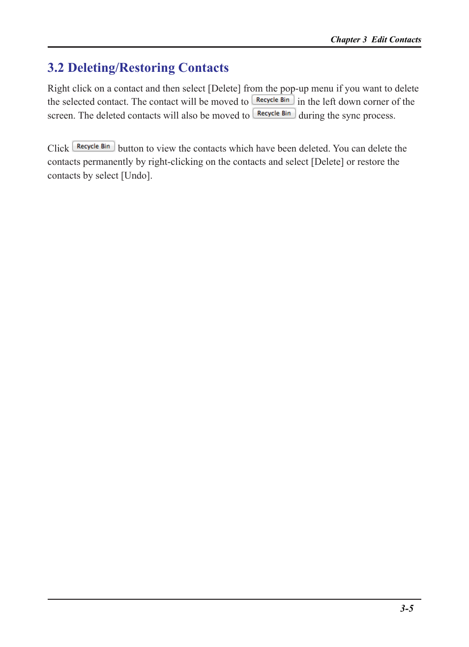 2 deleting/restoring contacts | Penpower WorldCard plus (Mac) v.3.2 User Manual | Page 14 / 33