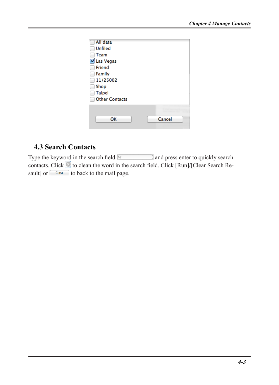 3 search contacts | Penpower WorldCard plus (Mac) v.3.2 User Manual | Page 17 / 33