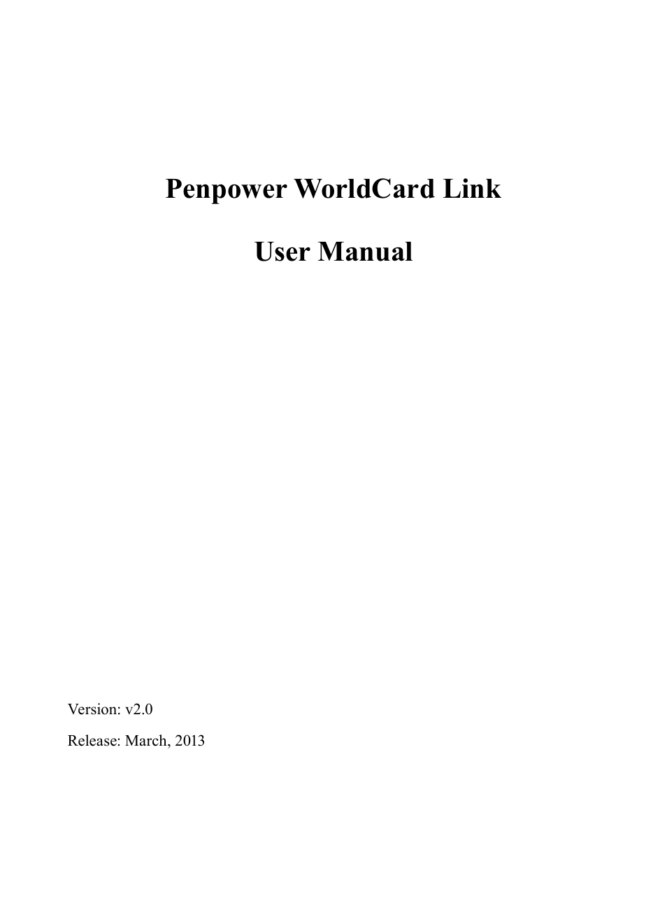 Penpower WorldCard Link pro (iOS/Win) User Manual | 38 pages