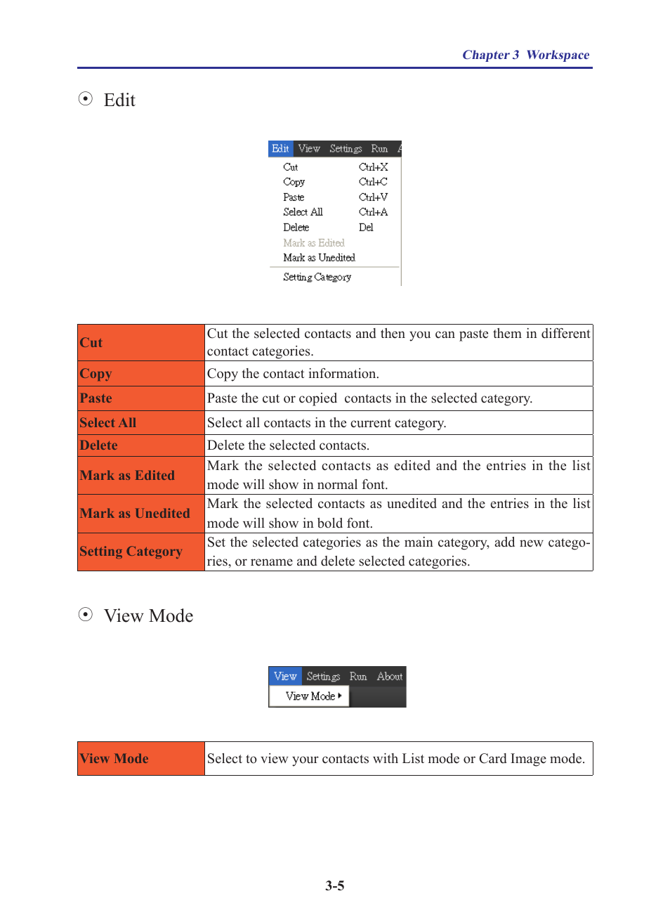 Edit, View mode | Penpower WorldCard Link pro (iOS/Win) User Manual | Page 14 / 38