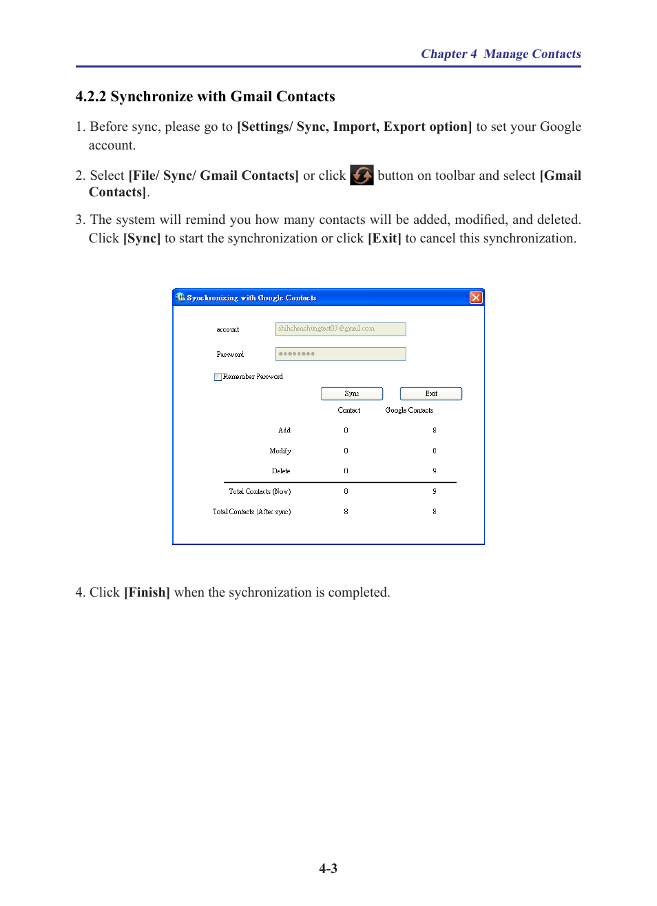 2 synchronize with gmail contacts, 2 synchronize with gmail contacts -3 | Penpower WorldCard Link pro (iOS/Win) User Manual | Page 19 / 38