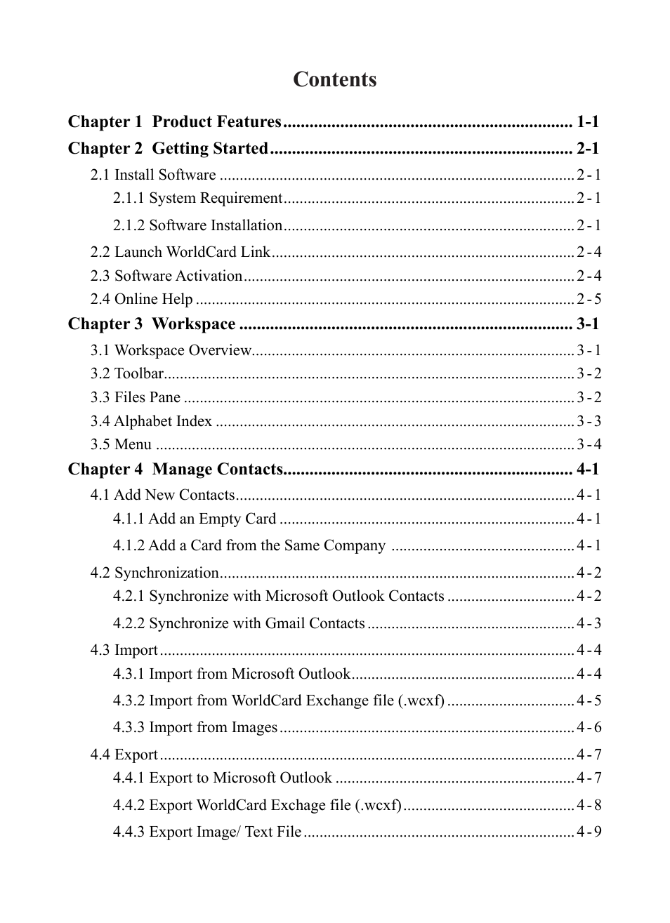 Penpower WorldCard Link pro (iOS/Win) User Manual | Page 2 / 38