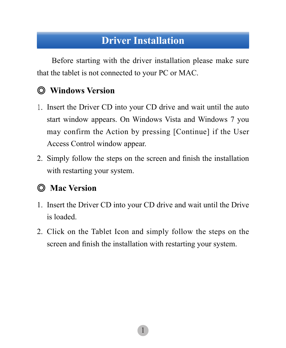 Penpower TOOYA X (Win/Mac) User Manual | 6 pages