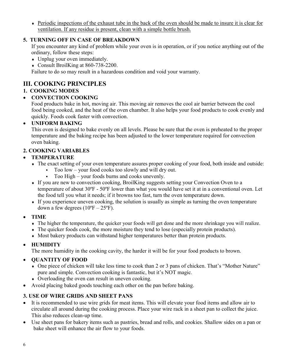Iii. cooking principles | Broil King POV-003 User Manual | Page 6 / 13