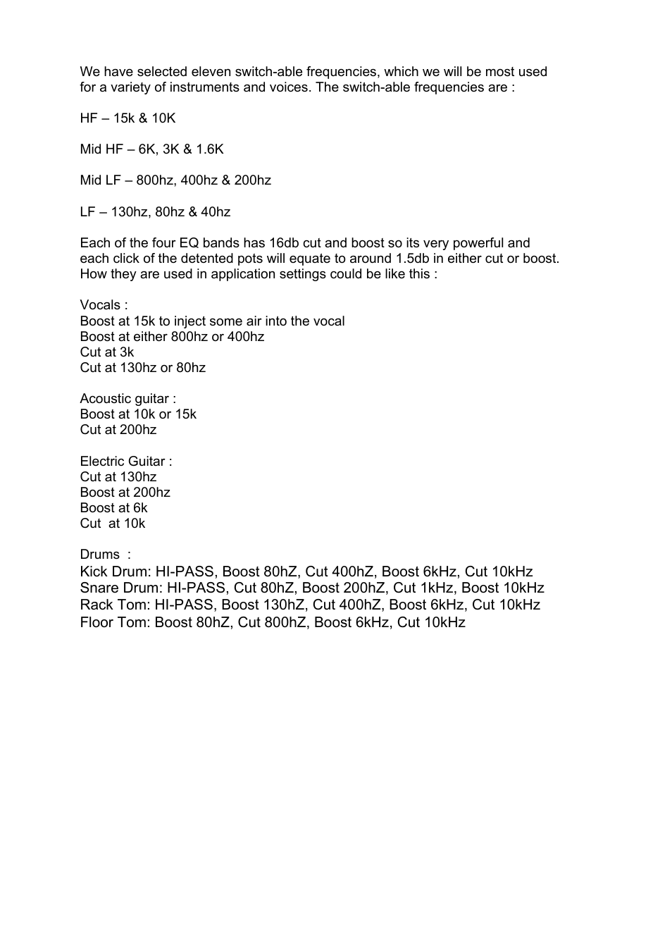 Phoenix Audio DRS-EQ/500 - Mono Class A 4 Band EQ for the API 500 Series User Manual | Page 5 / 5