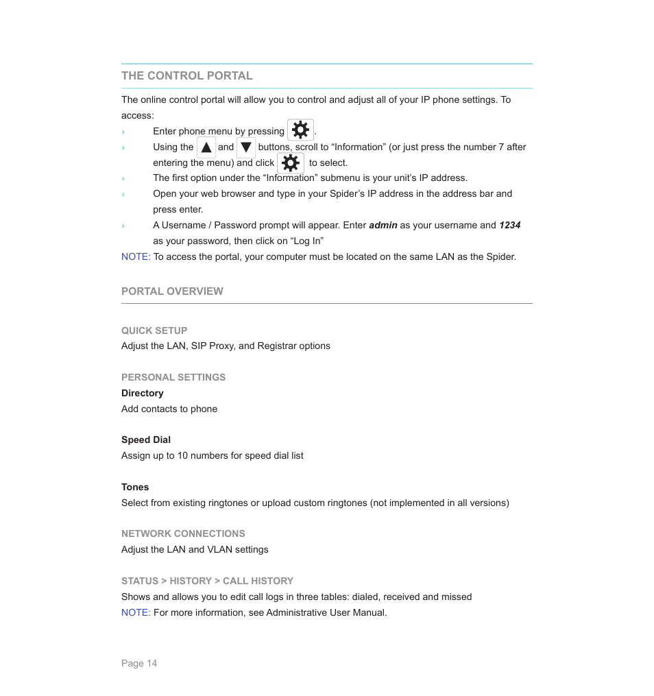 Phoenix Audio Spider USB and SIP/IP Telephone MT505 User Manual | Page 14 / 16