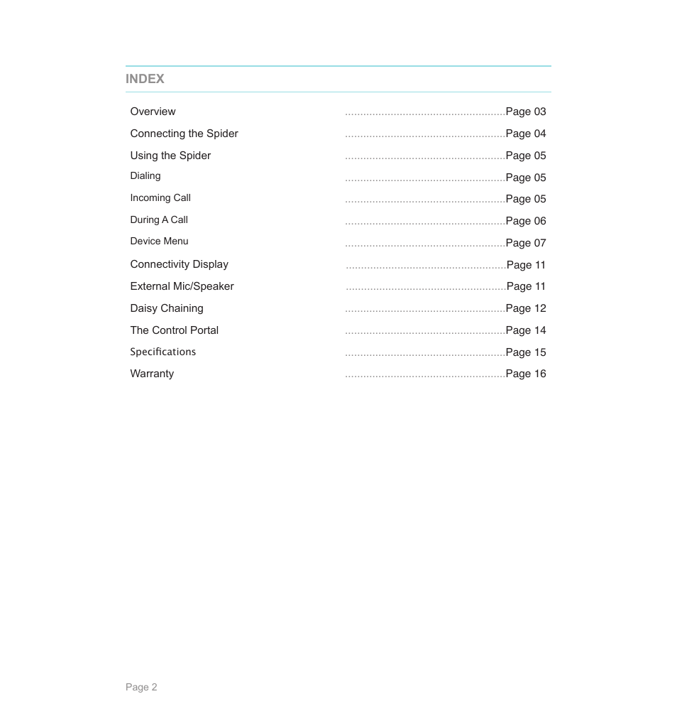 Phoenix Audio Spider USB and SIP/IP Telephone MT505 User Manual | Page 2 / 16