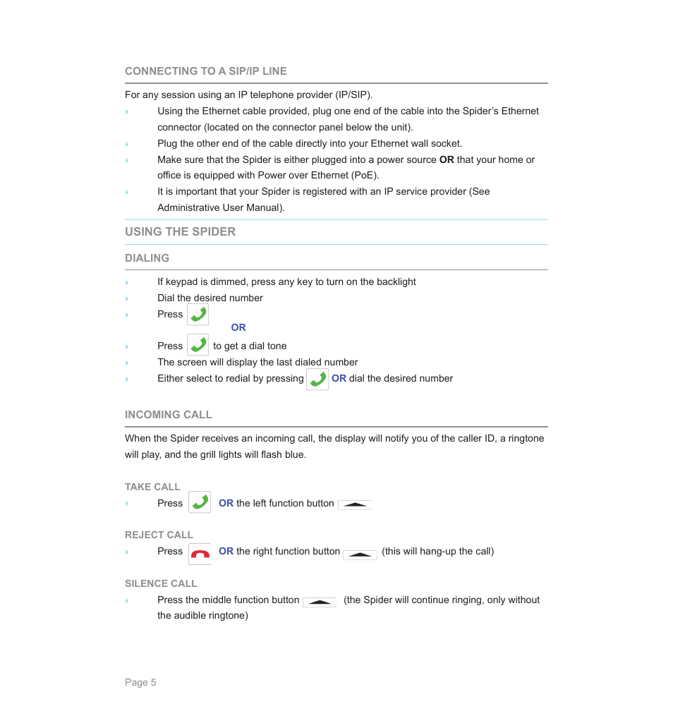 Phoenix Audio Spider USB and SIP/IP Telephone MT505 User Manual | Page 5 / 16