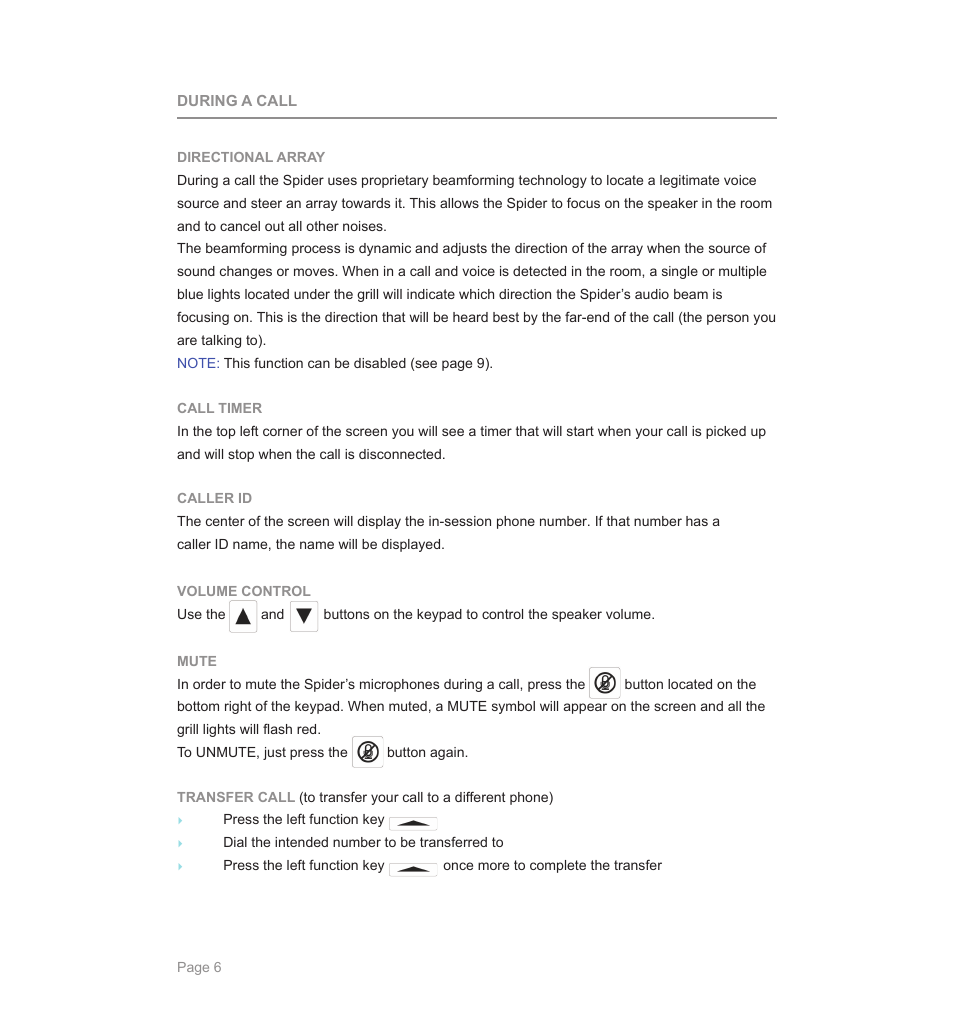 Phoenix Audio Spider USB and SIP/IP Telephone MT505 User Manual | Page 6 / 16