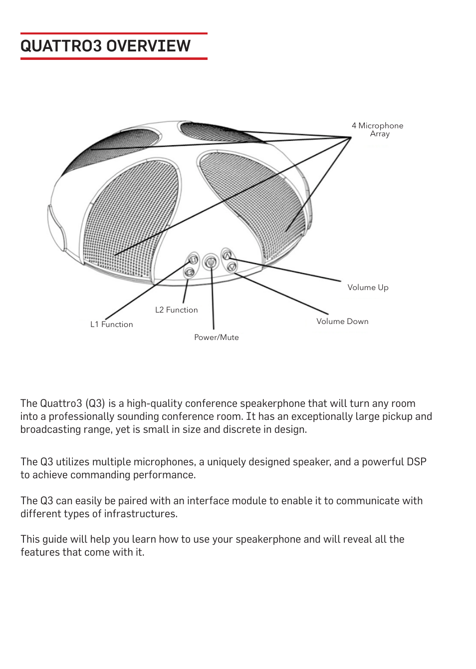 Quattro3 overview | Phoenix Audio Quattro3 MT304 User Manual | Page 2 / 8