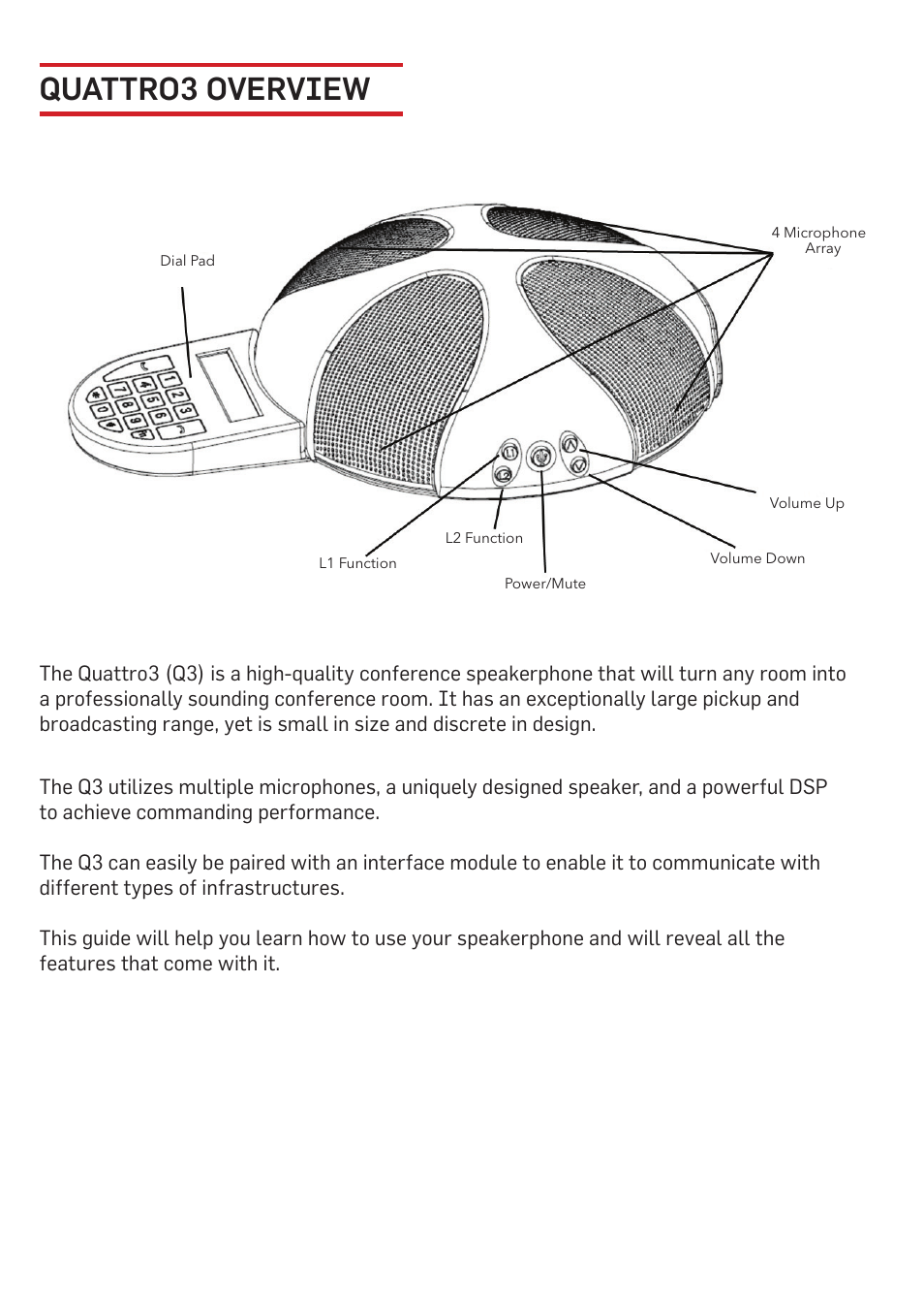 Quattro3 overview | Phoenix Audio Quattro3 USB and Telephone MT302 User Manual | Page 2 / 10