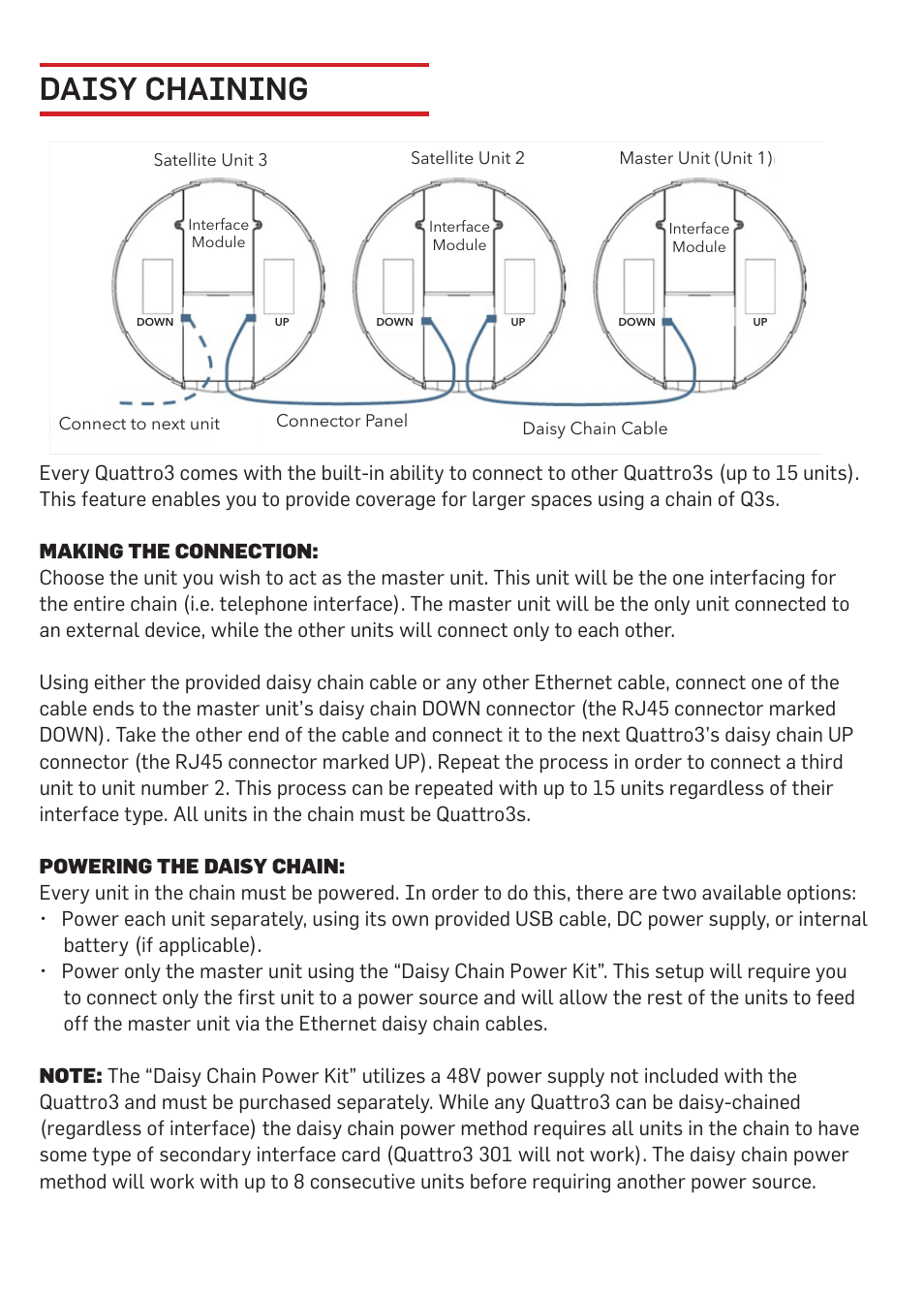 Daisy chaining | Phoenix Audio Quattro3 USB and Telephone MT302 User Manual | Page 6 / 10