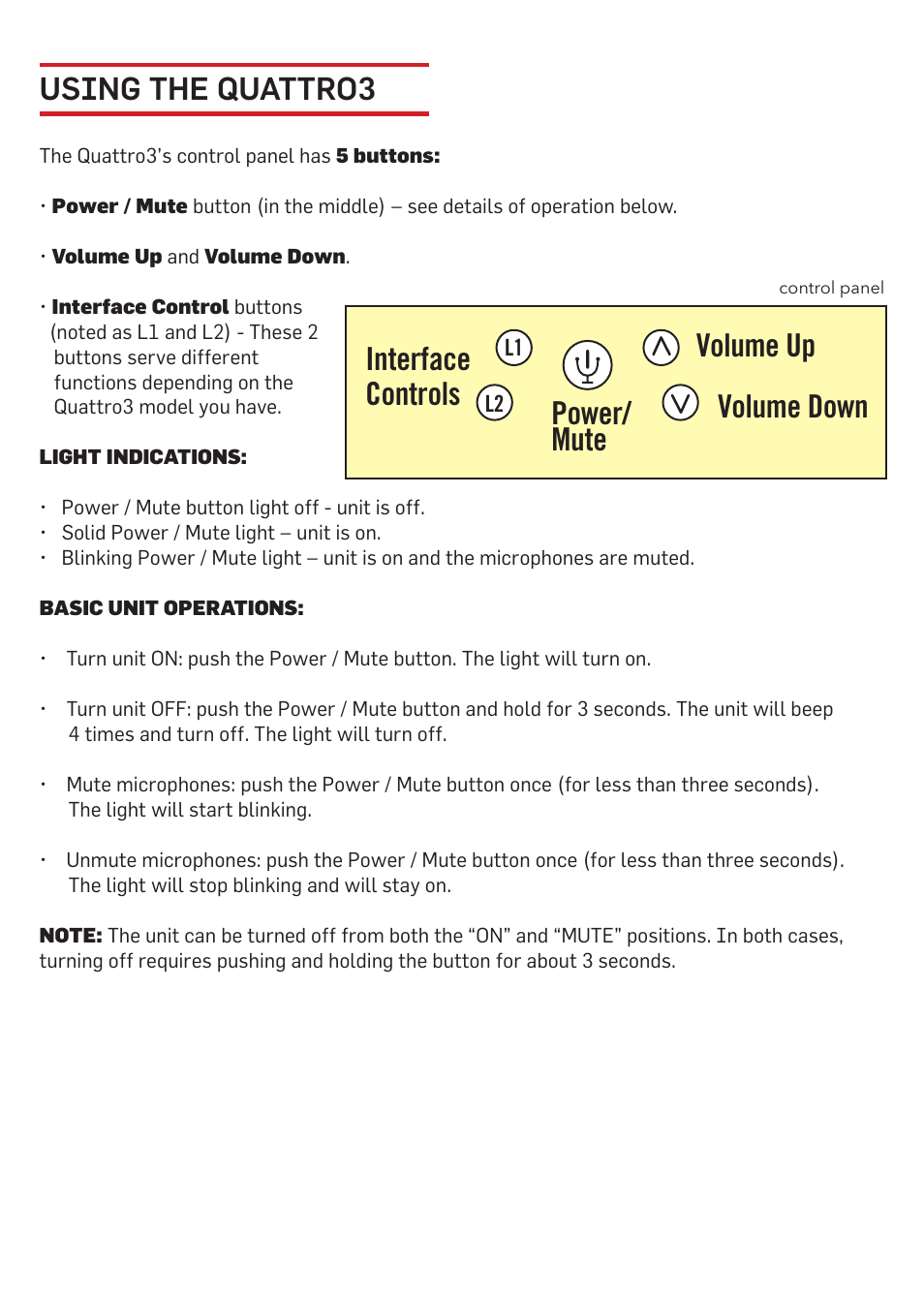 Using the quattro3 | Phoenix Audio Quattro3 USB MT301 User Manual | Page 4 / 8