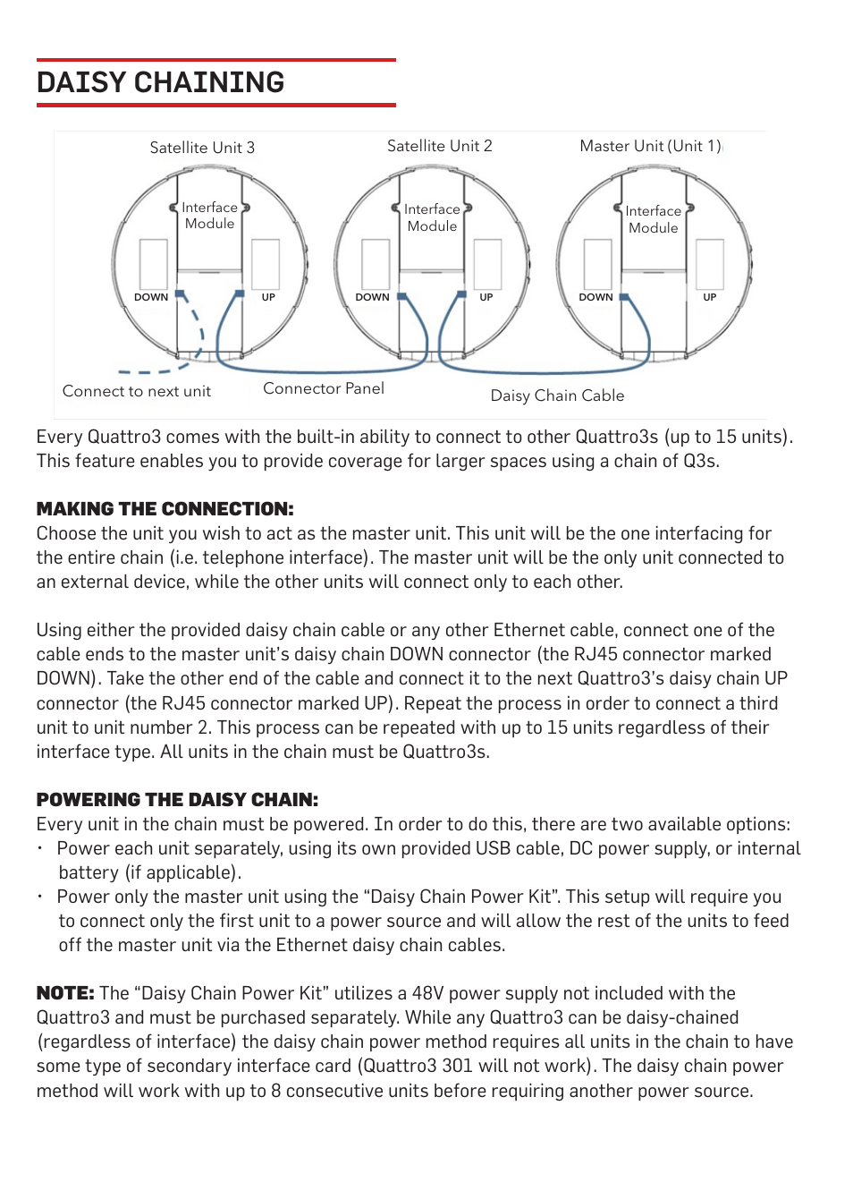 Daisy chaining | Phoenix Audio Quattro3 USB MT301 User Manual | Page 5 / 8