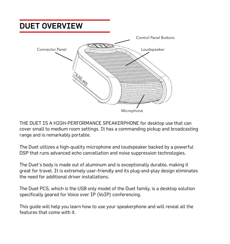 Duet overview | Phoenix Audio Duet PCS (MT202-PCS User Manual | Page 2 / 6