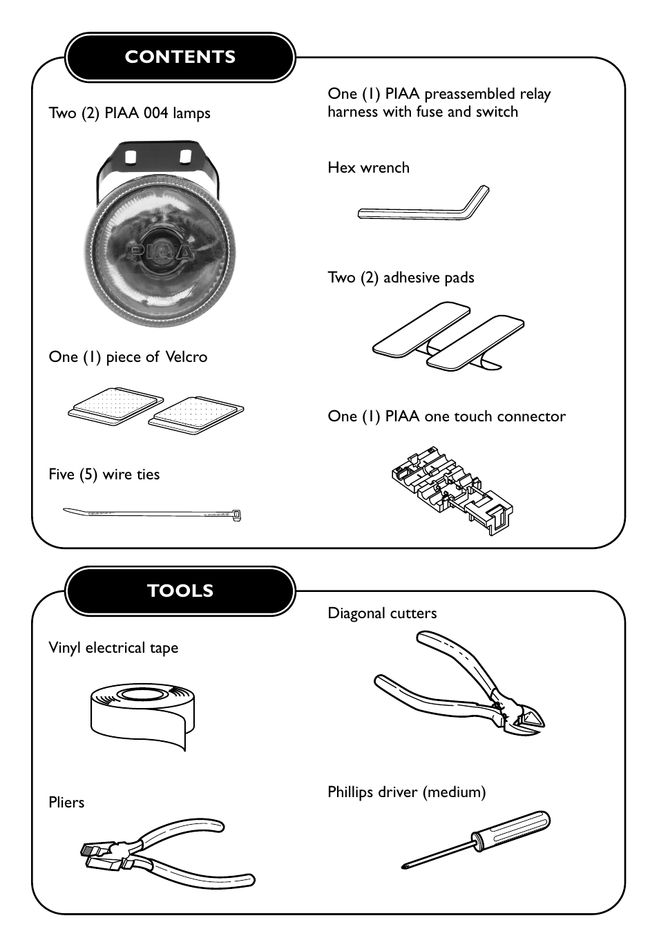 PIAA 004 Series User Manual | Page 2 / 8