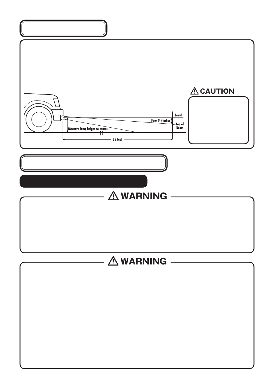 4】fog light aiming, 5】caution when replacing the bulb, Please thoroughly read the replacement procedures | PIAA 2000 Series User Manual | Page 8 / 12