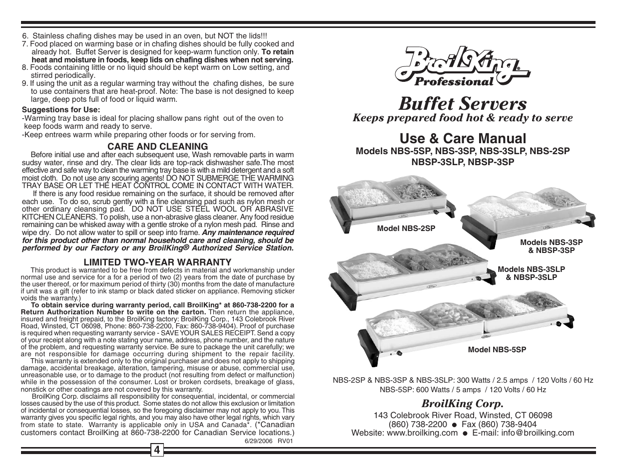 Broil King NBS-3SP User Manual | 2 pages