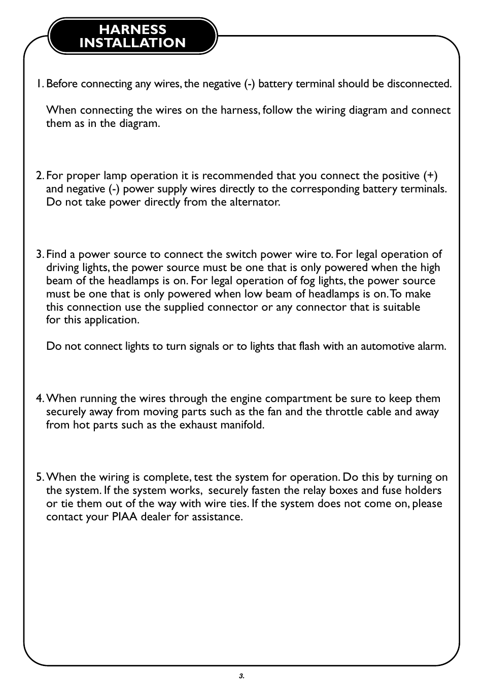PIAA 2100 Series User Manual | Page 4 / 8