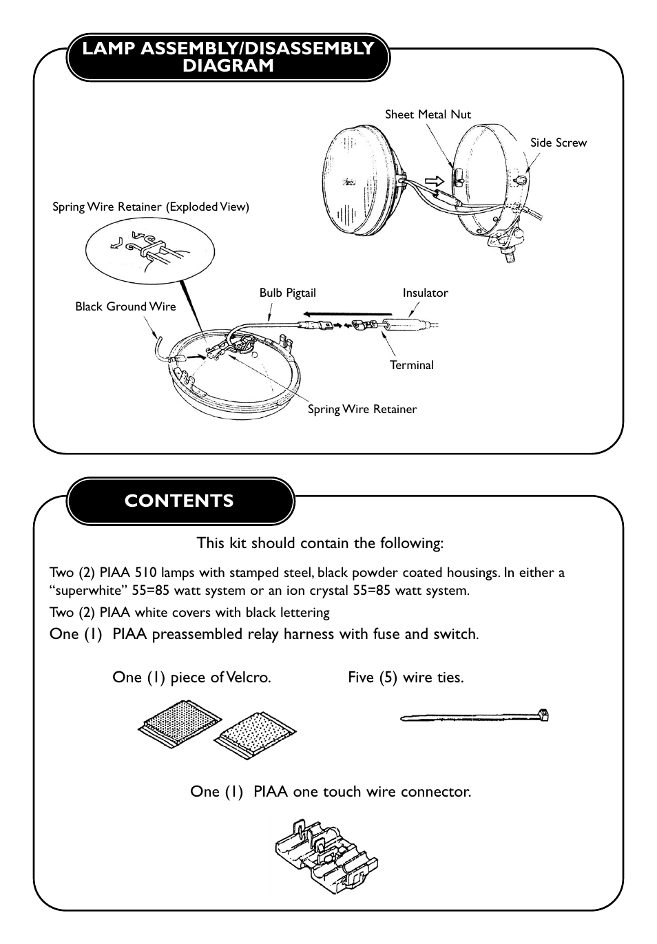 PIAA 510 Series User Manual | Page 2 / 6