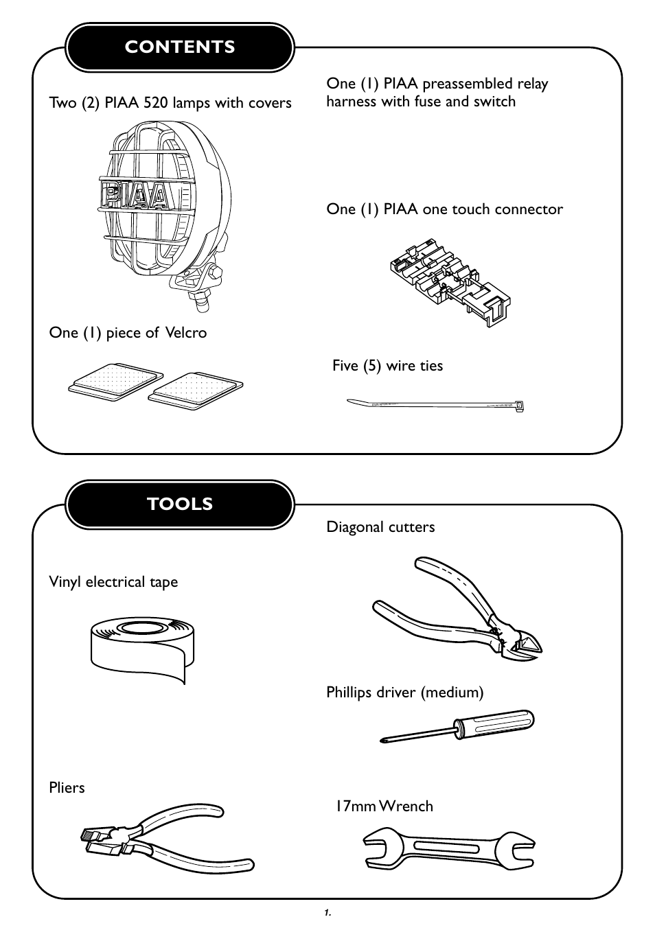 PIAA 520 Series User Manual | Page 2 / 8