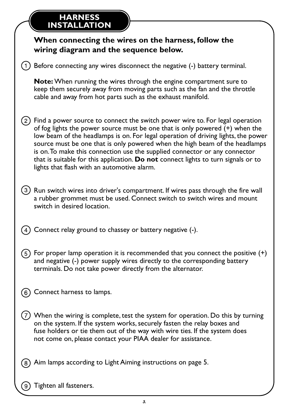 PIAA 520 Series User Manual | Page 4 / 8