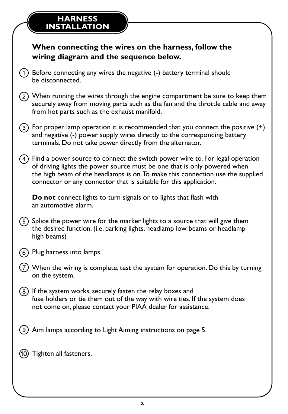 PIAA 525 Series User Manual | Page 4 / 8
