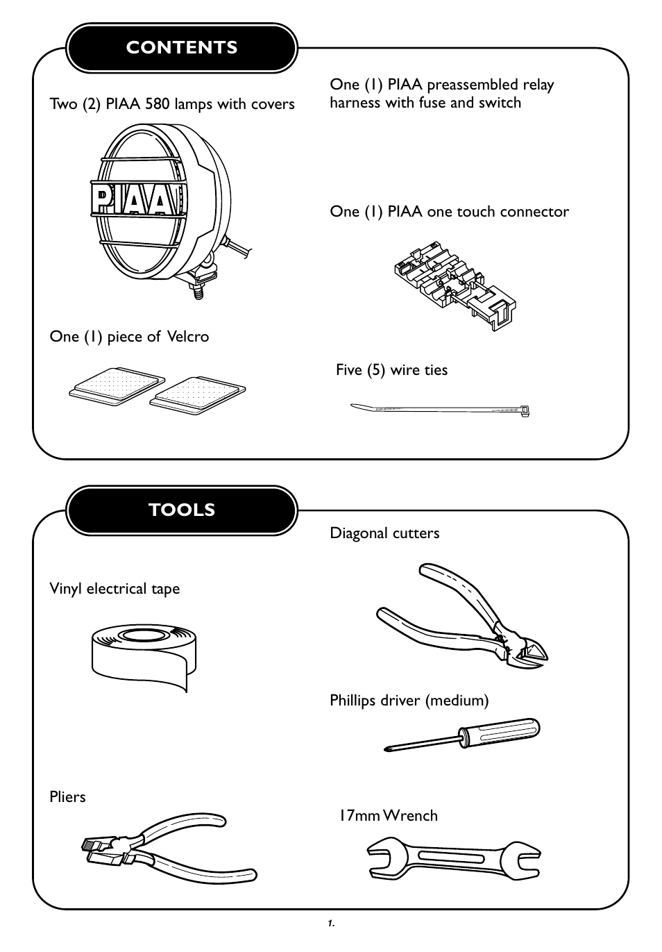 PIAA 580 Series User Manual | Page 2 / 8