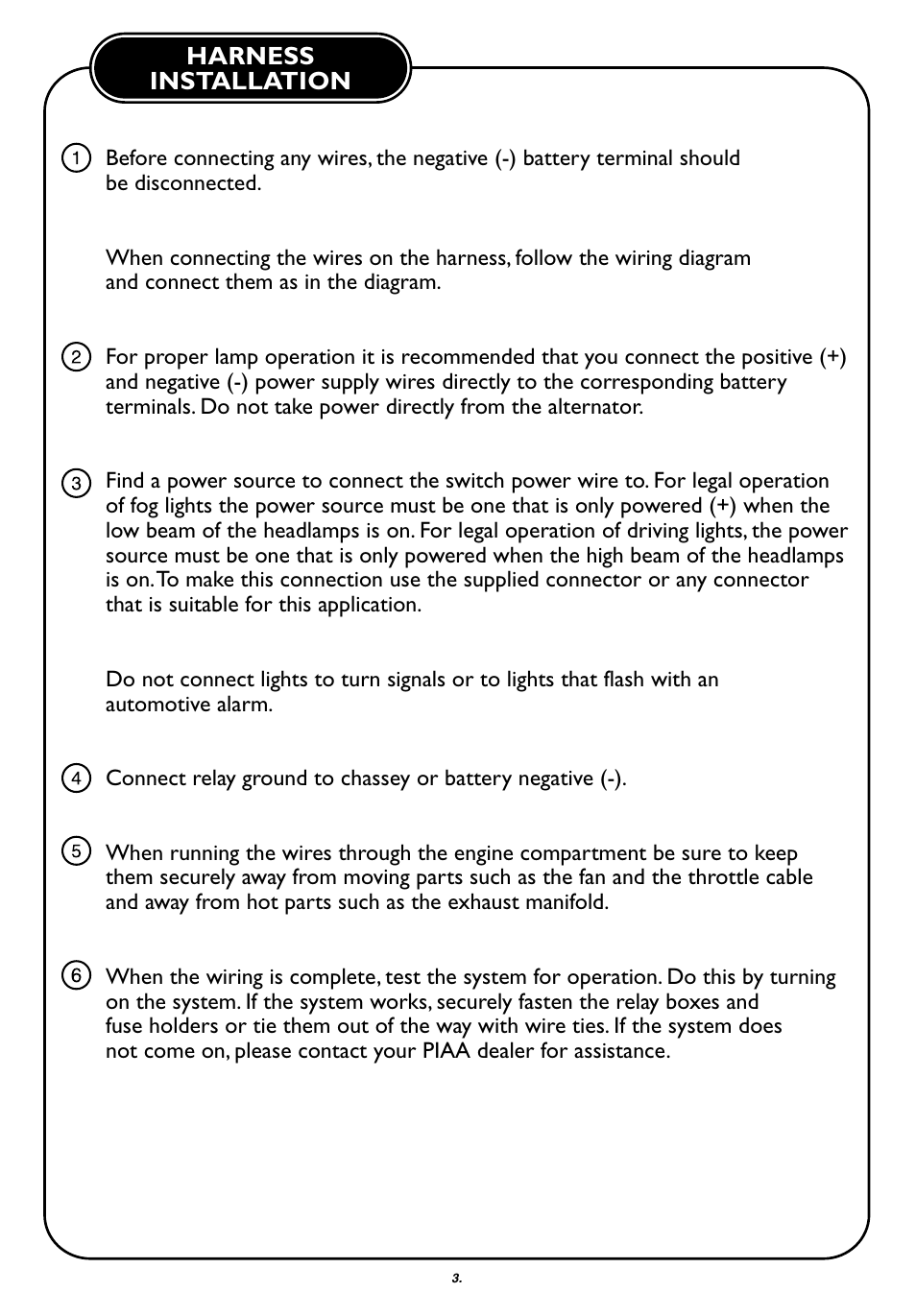 PIAA 580 Series User Manual | Page 4 / 8