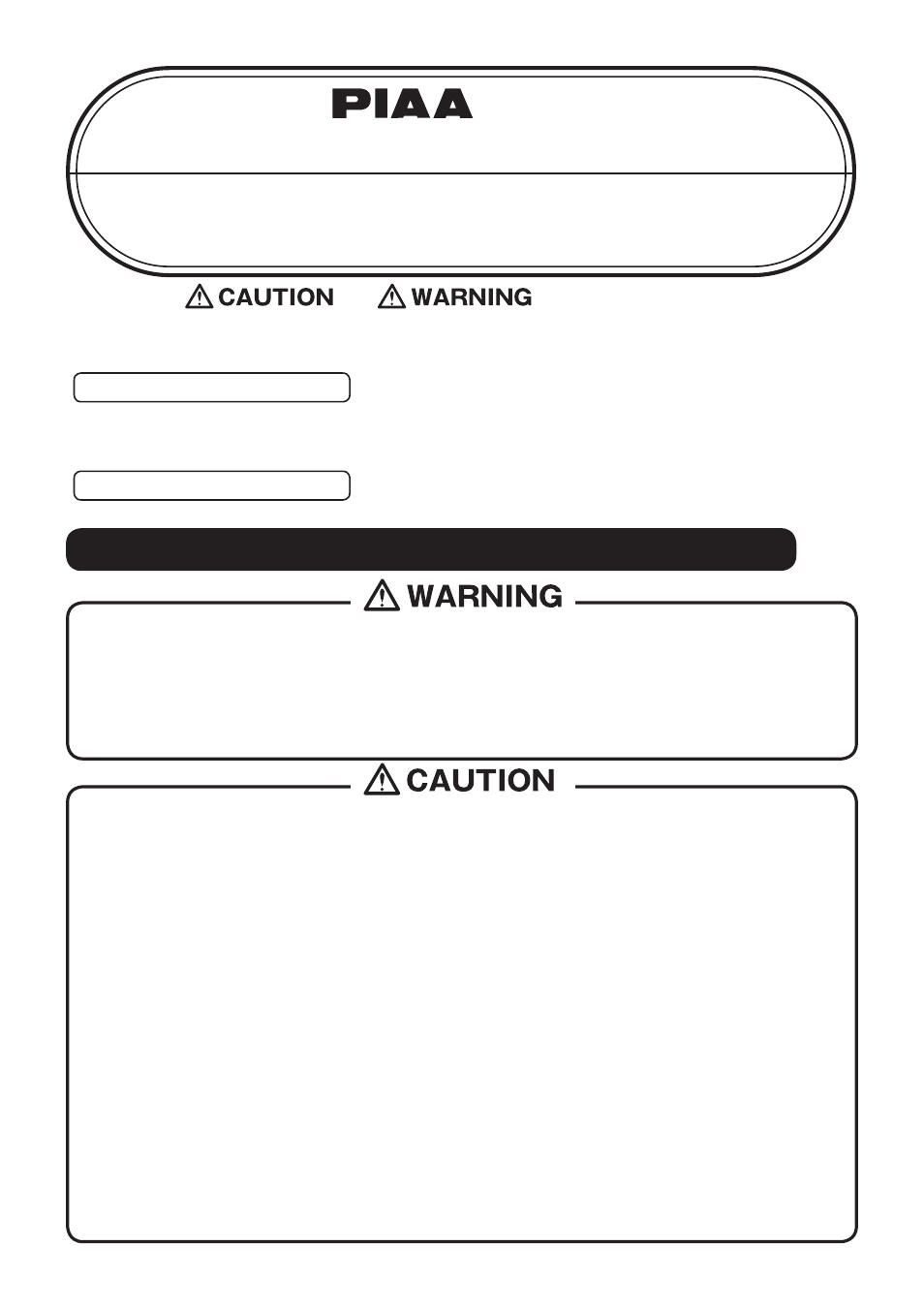 PIAA 530 Series L.E.D. User Manual | 8 pages