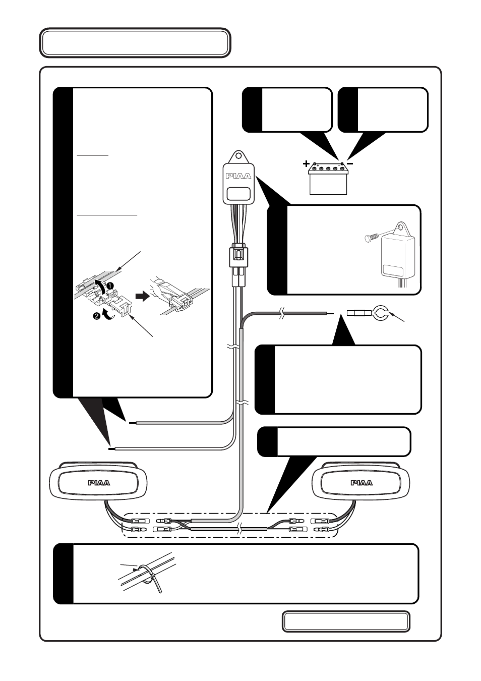 3】wiring order for led dim | PIAA Deno 6 Daytime Running Lamp User Manual | Page 6 / 8