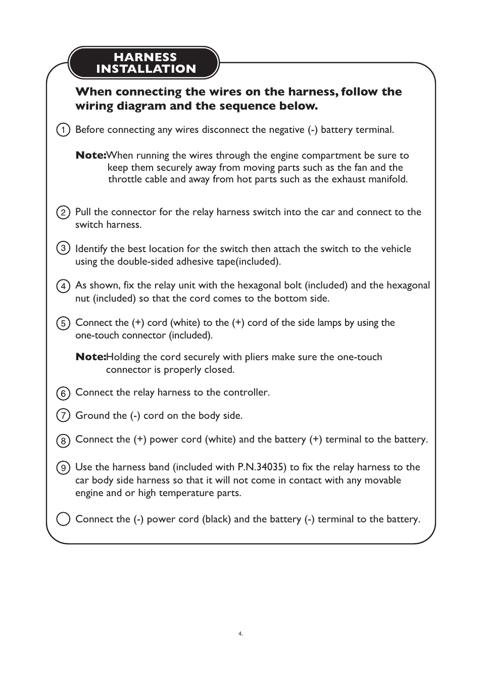 PIAA RS800 H.I.D. Shock Lamp User Manual | Page 5 / 11