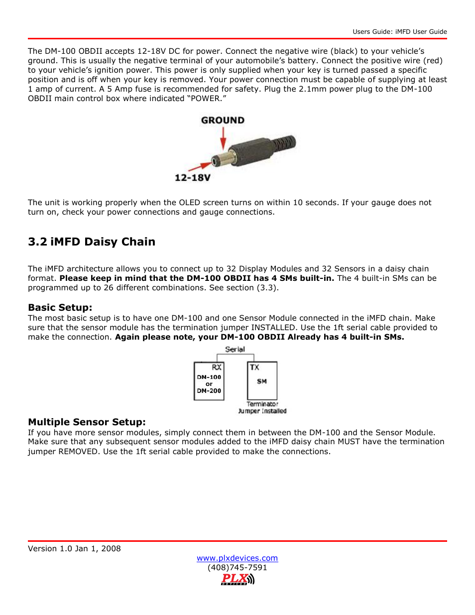 2 imfd daisy chain | PLX Devices DM-100 OBDII User Manual | Page 10 / 24