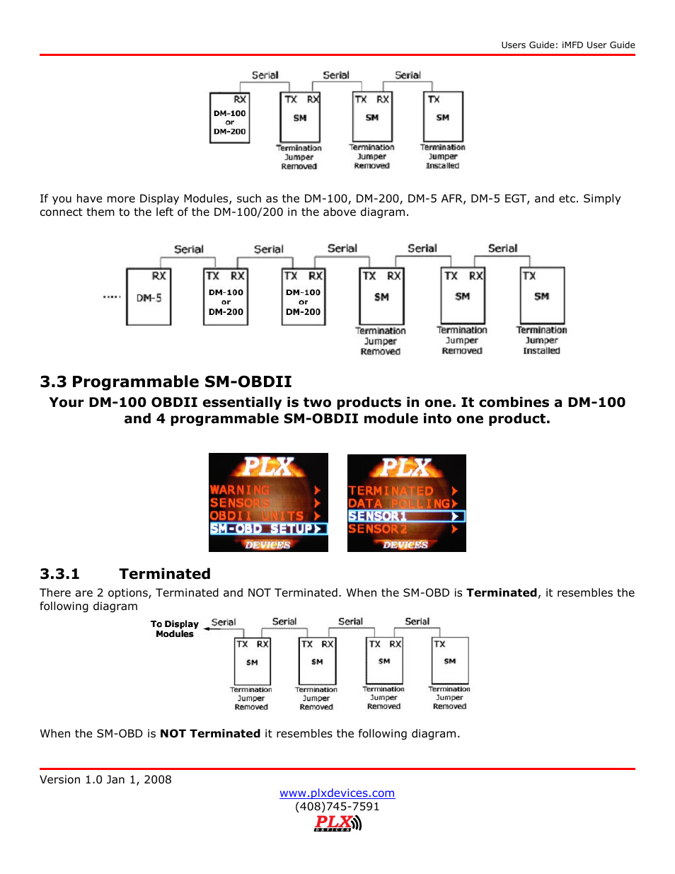 3 programmable sm-obdii, Terminated | PLX Devices DM-100 OBDII User Manual | Page 11 / 24