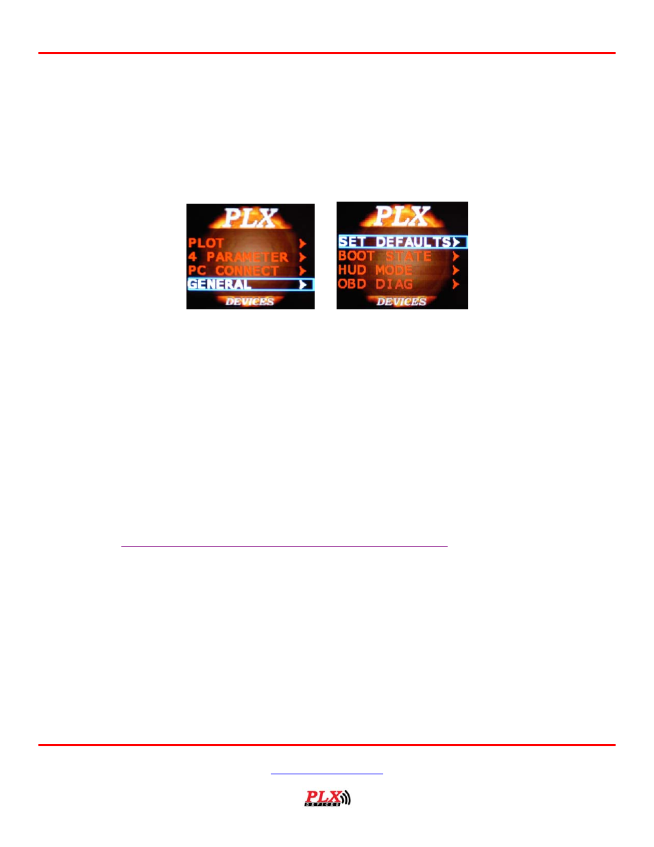 General setup, Set defaults, Boot state | Hud mode, Obd diag, Boot screen, Setup sensors, 4 general setup, 5 setup sensors | PLX Devices DM-200 OBDII User Manual | Page 22 / 24
