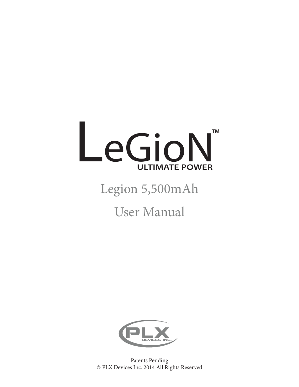 PLX Devices Legion 5,500 mAh User Manual | 14 pages