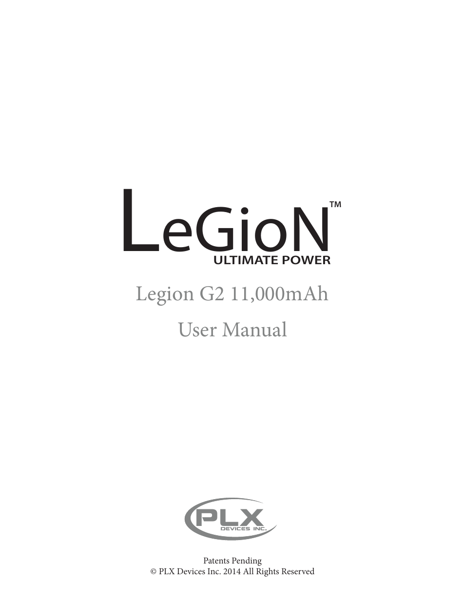 PLX Devices Legion Gen2 11,000 mAh User Manual | 14 pages