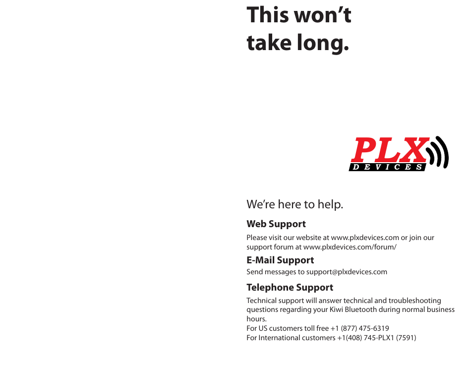 PLX Devices Kiwi Bluetooth User Manual | 2 pages