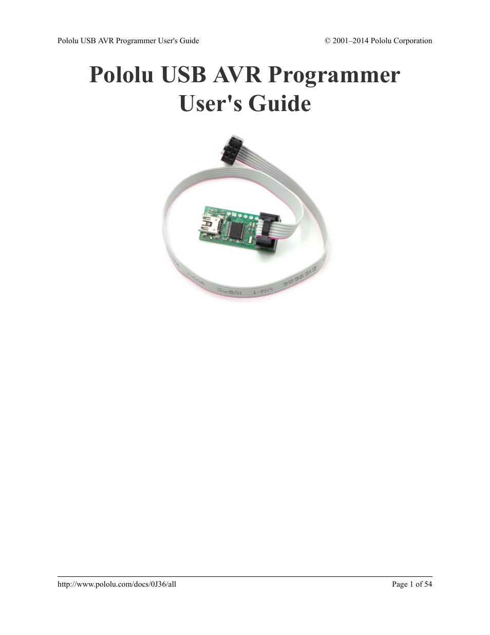 Pololu USB AVR User Manual | 54 pages